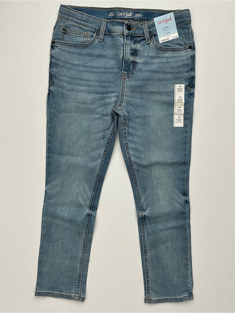Cat & Jack Light Blue Skinny Jeans Size 12 Husky